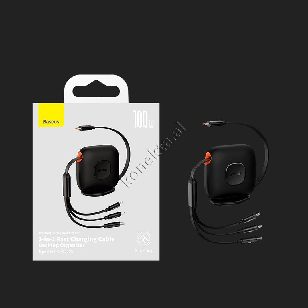Baseus 3 in 1 Charging Cable Type-C / Lightning / Micro 100W, 1.7m - Thumbnail 20
