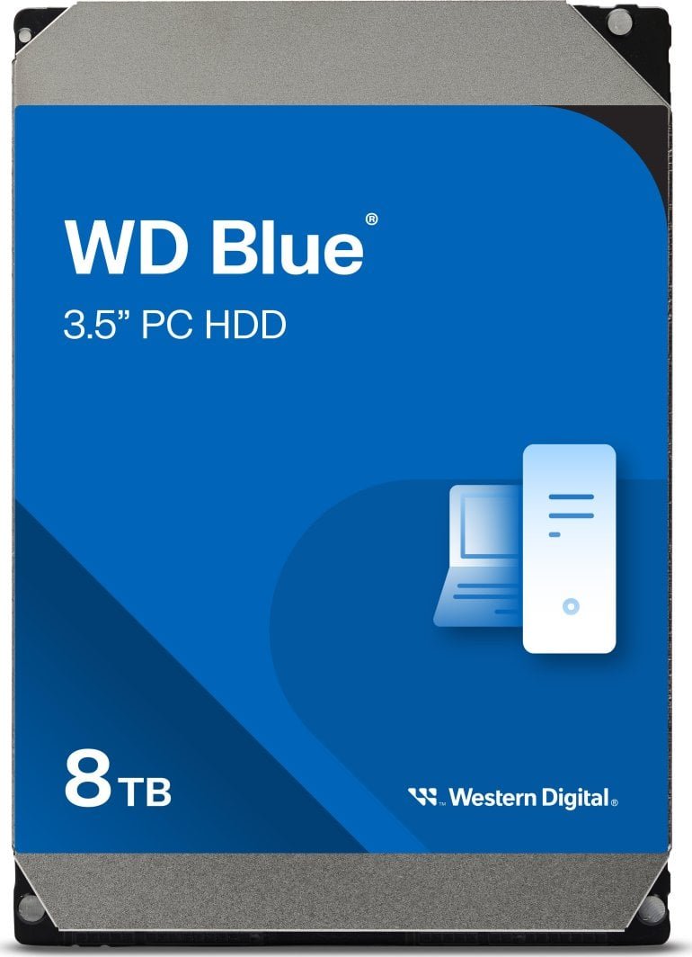 WD Blue HDD, 8TB, 3.5" SATA III (WD80EAAZ) - Image 1