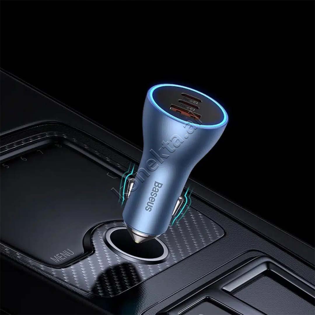 Baseus Adaptor Karikimi 65W Me 2 Porta USB-C Dhe Nje Porte USB-A - Thumbnail 7