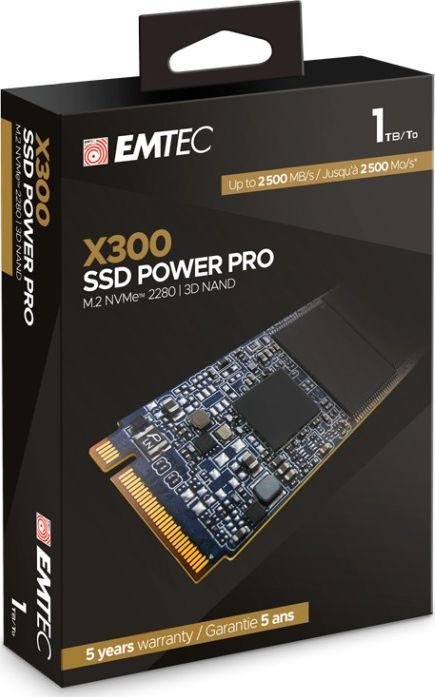 Emtec X300 Power Pro SSD, 1TB, M.2 2280 PCI-E x4 Gen3 NVMe - Thumbnail 3