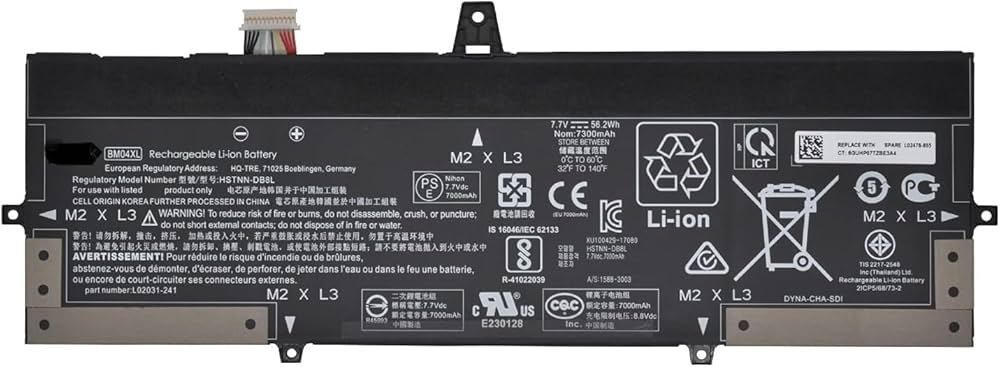 HP EliteBook X360 1030 G3 G4/1030 G3 Battery BM04XL - Image 1