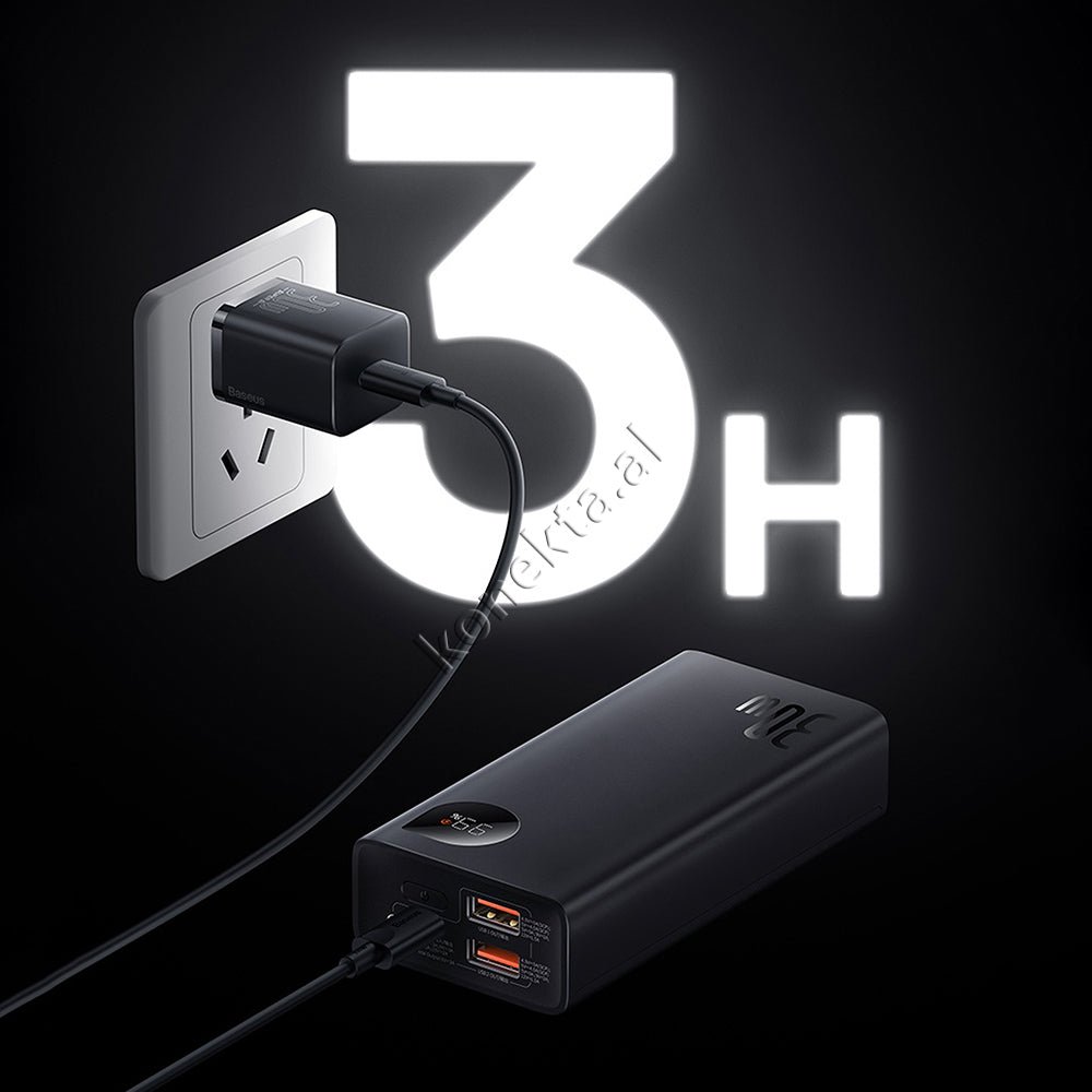 Baseus 20000mAh Power Bank, 30W, Black - Thumbnail 15