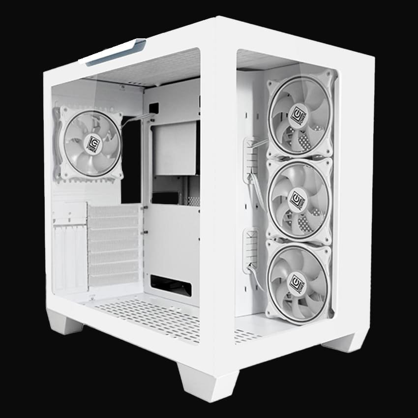 LC-807W-ON Stormwatch_X Midi-ATX Case, White - Thumbnail 3