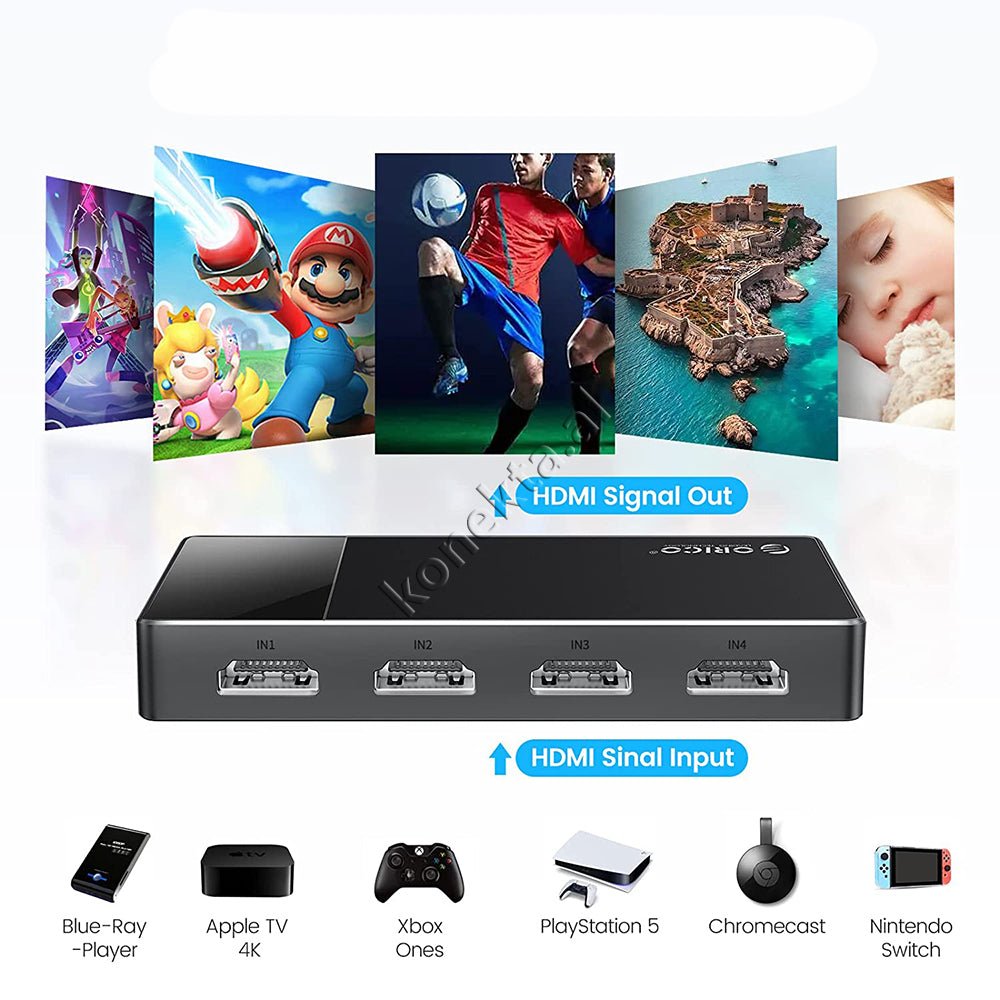 Orico HDMI Switch, 5 Porta, Grise - Thumbnail 2