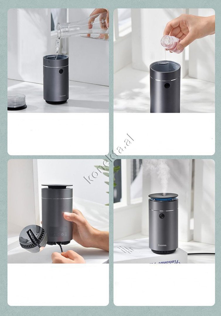 Baseus Aromatherapy Air Purifier, 75ml, Grey / Silver - Thumbnail 18