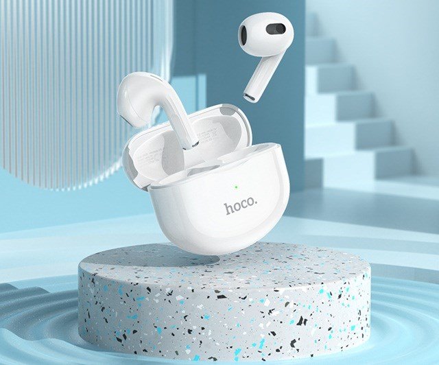 Hoco EW35 Sonido Wireless Bluetooth Earbuds, White - Thumbnail 8