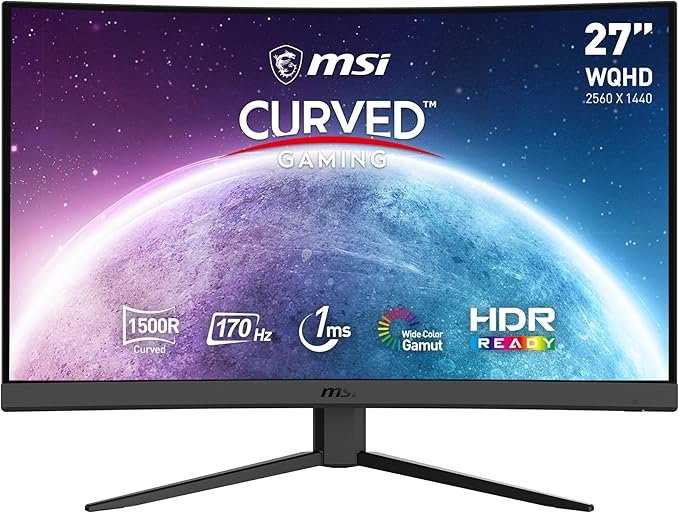 MSI Gaming G27CQ4 E2 Monitor, 27" Curved - Image 1