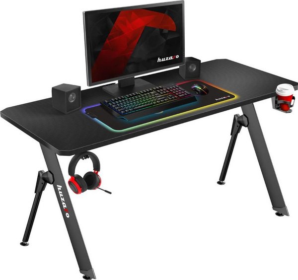 Huzaro Hero 2.8 Gaming Table, 140 cm x 60 cm, Black - Image 1