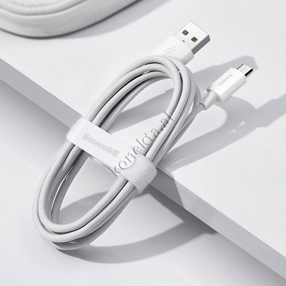 Baseus USB Charging Cable, 1.5m, Micro USB, 2.1A, White - Thumbnail 14
