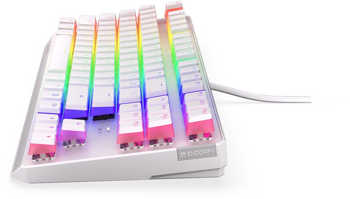Endorfy Thock TKL Pudding Onyx Keyboard, White Red, Kailh Red, US - Thumbnail 7