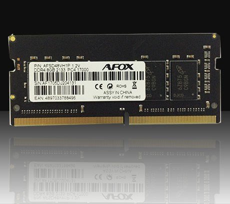AFOX 8GB DDR4 RAM, 3200MHz, SODIMM, Black - Thumbnail 2