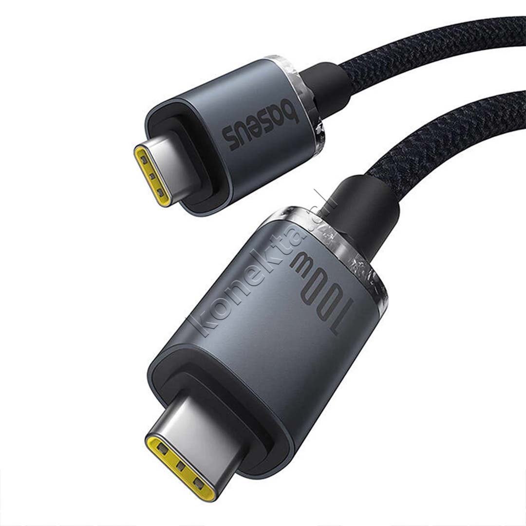 Baseus Type-C to Type-C Charging Cable, 100W, 1.5m, Black - Thumbnail 6