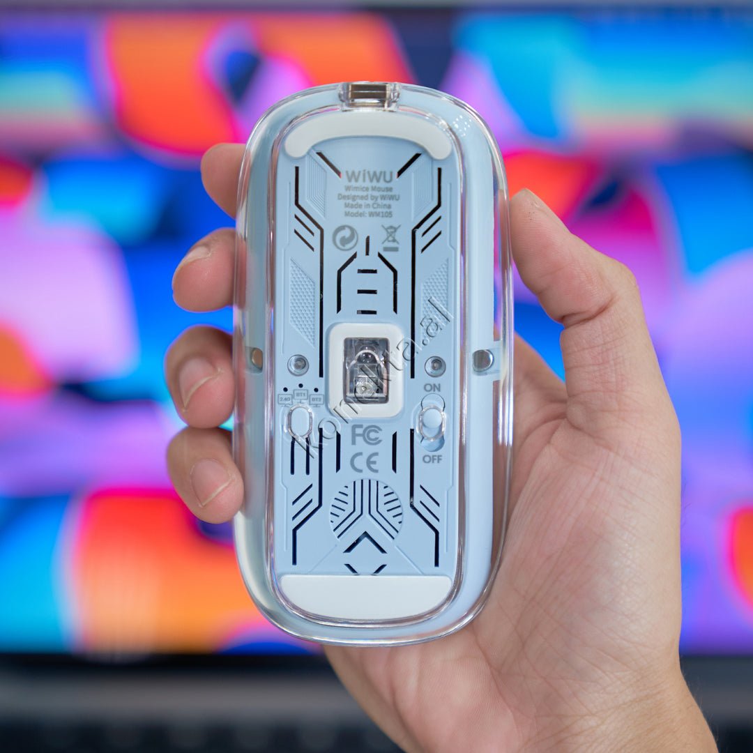 Baseus Wiwu Wireless Mouse, Dark Gray / Light Blue - Thumbnail 9