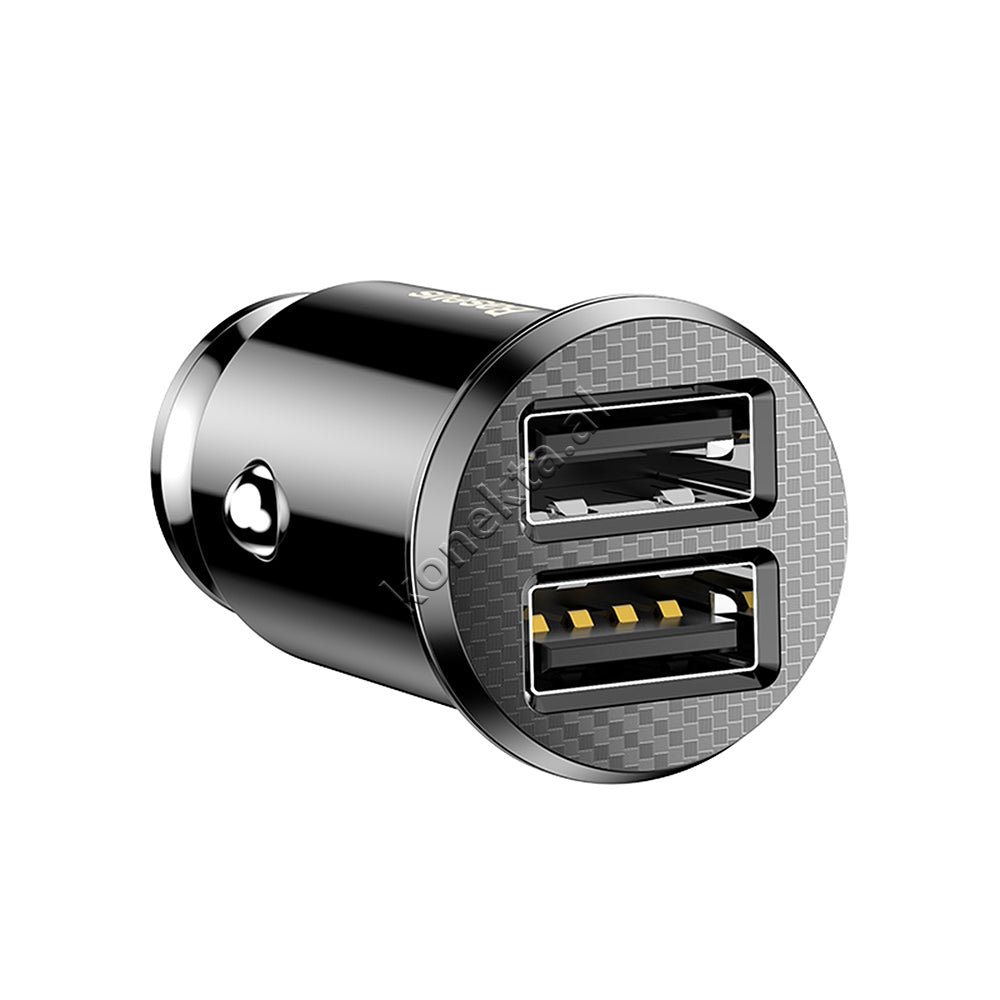 Baseus Car Charger Adapter, Black / White - Thumbnail 3