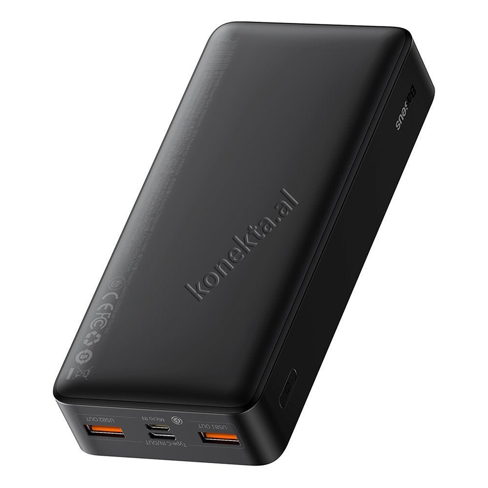 Baseus 20000mAh External Battery, 15W & 20W, 3 Ports, Black - Thumbnail 4