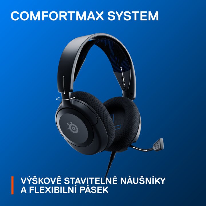 SteelSeries Arctis Nova 1P Headphones, Black - Thumbnail 6