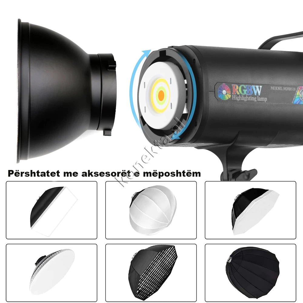 tjetertjeter LED RGB Light with SoftBox, 500W, Tripod 1.7m - Thumbnail 6