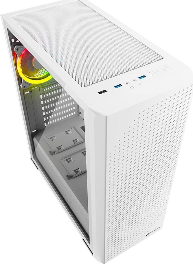 Sharkoon VS9 ARGB Case, White, Midi Tower - Thumbnail 3