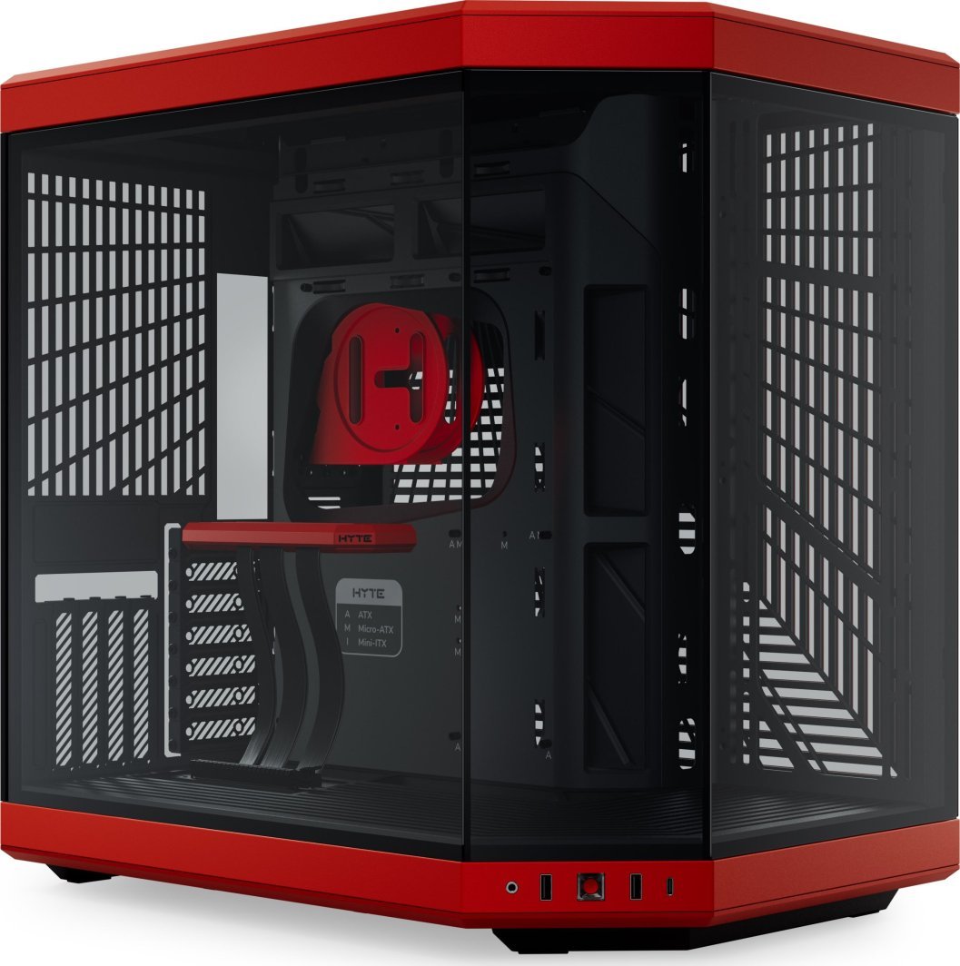 Hyte Y70 Case, Black/Red - Image 1