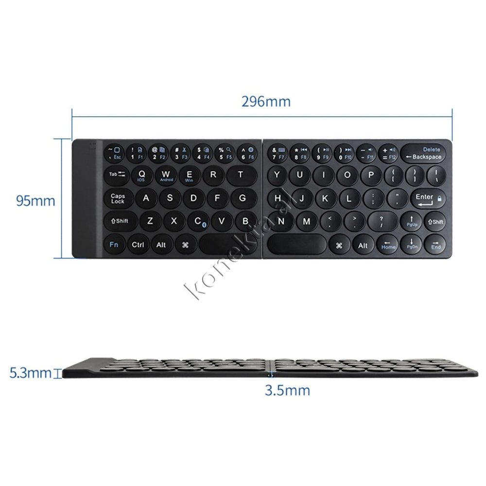 WiWU Wireless Keyboard, Foldable, Bluetooth, with Stand and Carrying Case - Thumbnail 16