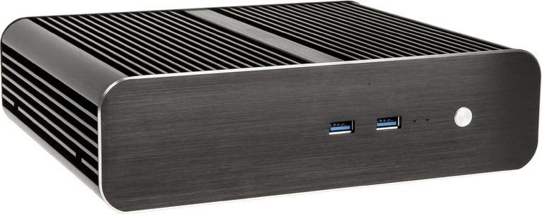 Akasa Euler S Fanless Thin Mini-ITX Case, 2xUSB 3.0, HTPC - Image 1