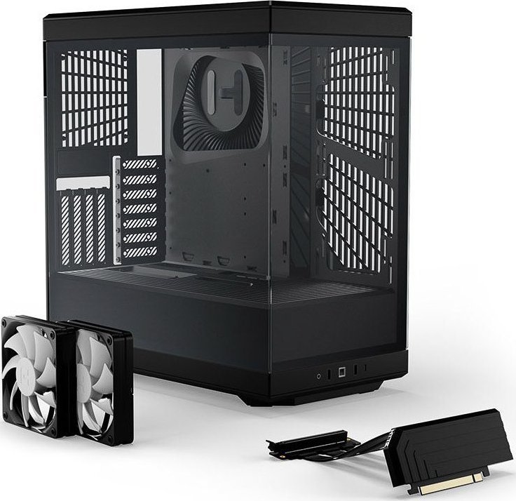 Hyte Y40 Case, Black, Midi Tower - Thumbnail 2