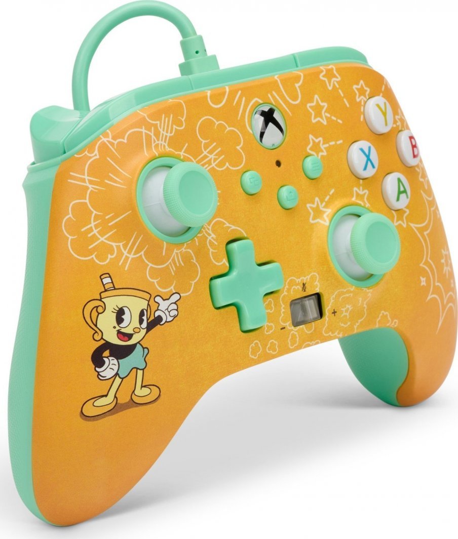 PowerA Xbox Enhanced Cuphead Controller, Wired, Yellow - Thumbnail 2