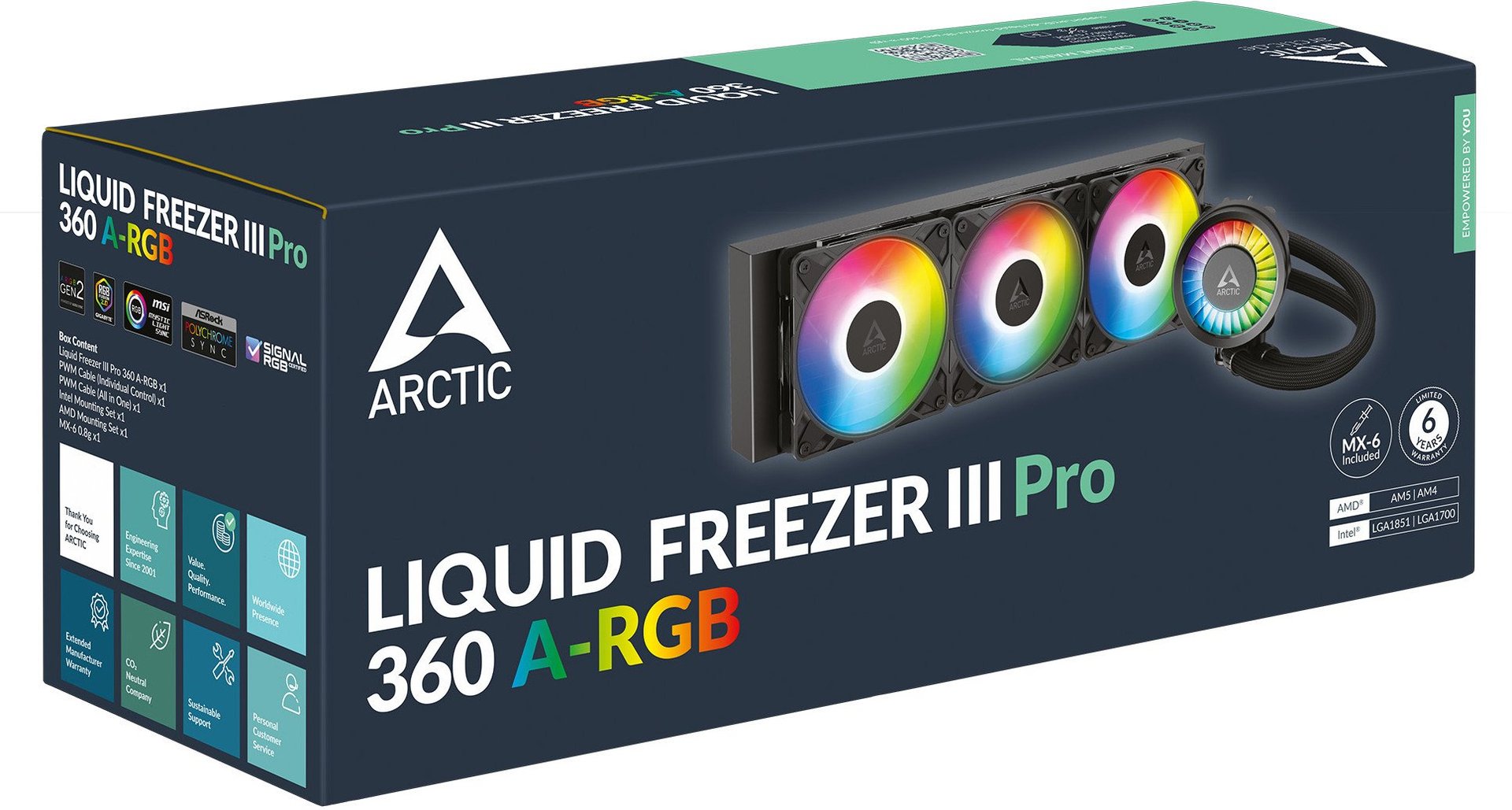 Arctic Liquid Freezer III Pro 360 A-RGB Cooler, Black - Thumbnail 7