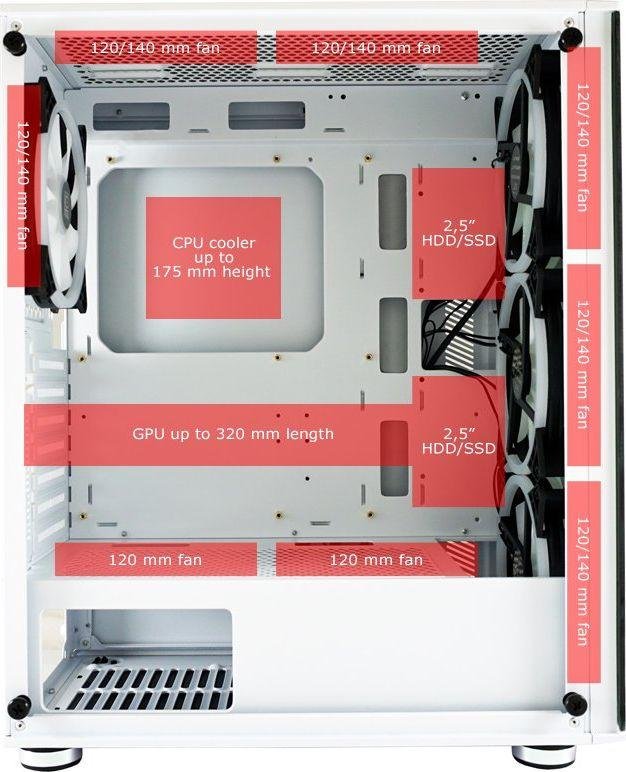 LC-Power Gaming 803W Lucid_X RGB Case, Midi Tower - Thumbnail 9