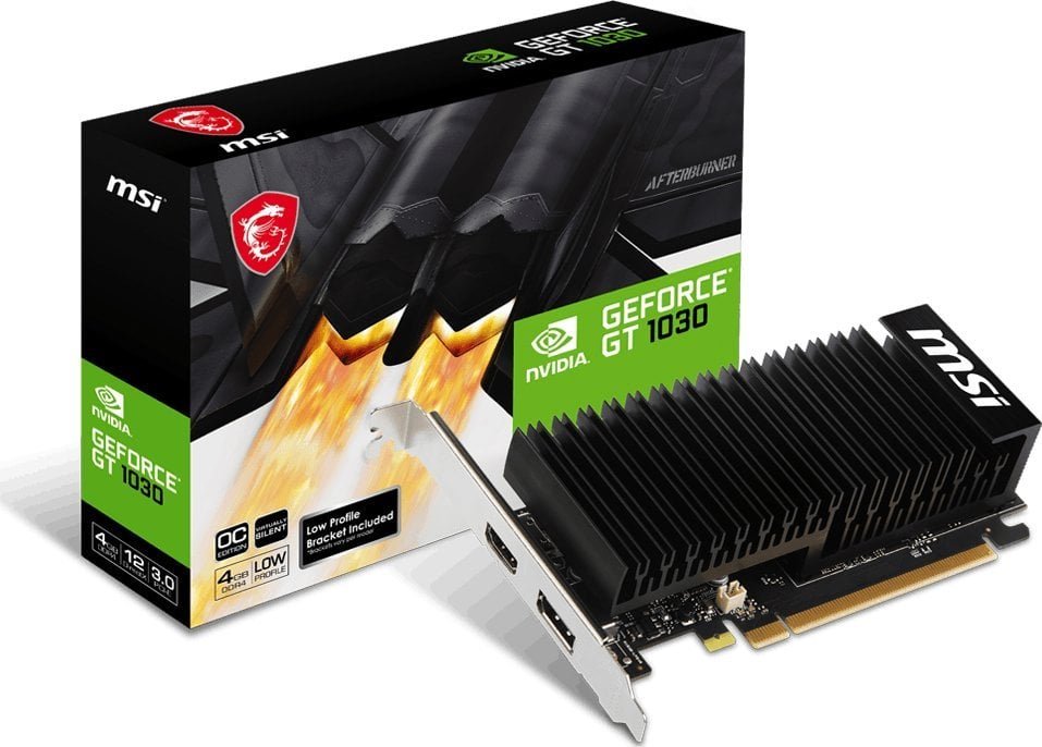 MSI GeForce GT 1030 4GHD4 LP OC 4GB DDR4 Graphics Card - Image 1