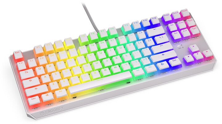 Endorfy Thock TKL Pudding Onyx Keyboard, White Red, Kailh Red, US - Thumbnail 3