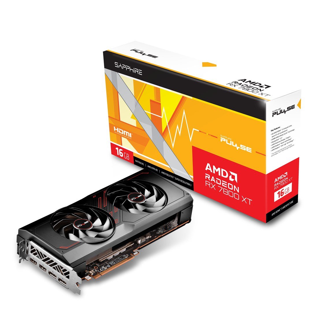 Sapphire Pulse Radeon RX 7800 XT Graphics Card 16GB GDDR6 - Image 1