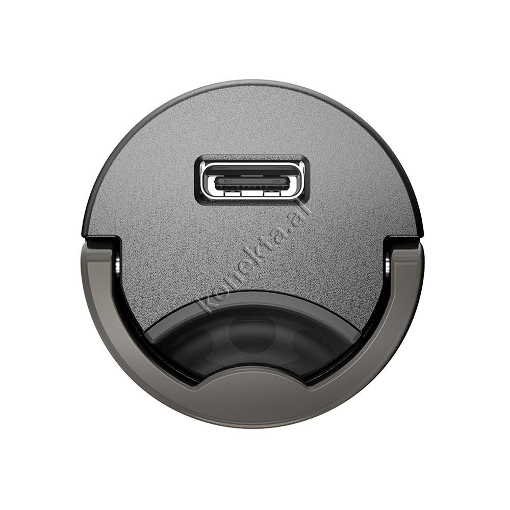 Baseus Mini Car Charger, Grey / Blue - Thumbnail 3
