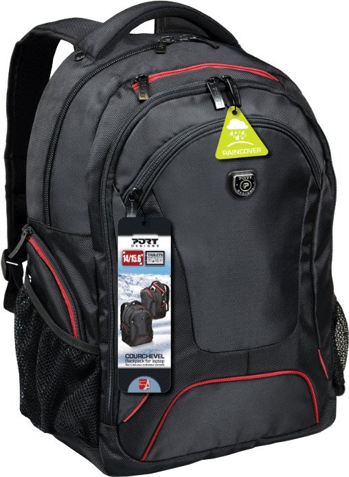 Port Designs COURCHEVEL Laptop Bag, Red and Black - Image 1