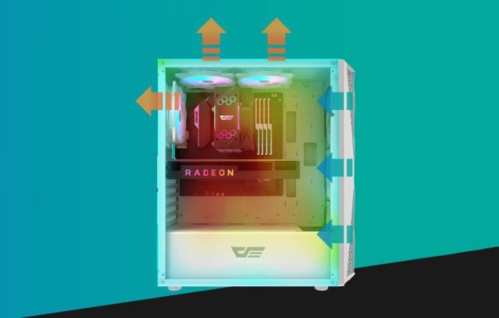 Darkflash DK352 Mesh ARGB Case, White, Midi Tower - Thumbnail 15