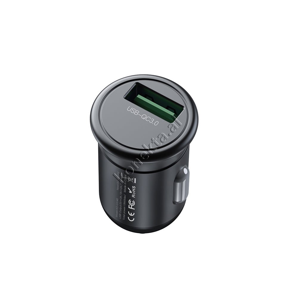 XO Car Charger 18W, Black - Thumbnail 3