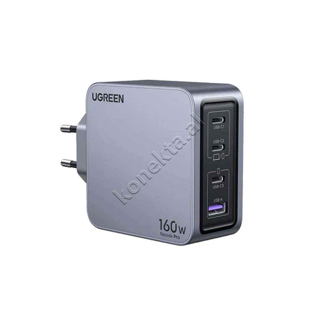 UGreen Nexode Pro 160W Charger, Grey, USB-A & 3xUSB-C - Image 1