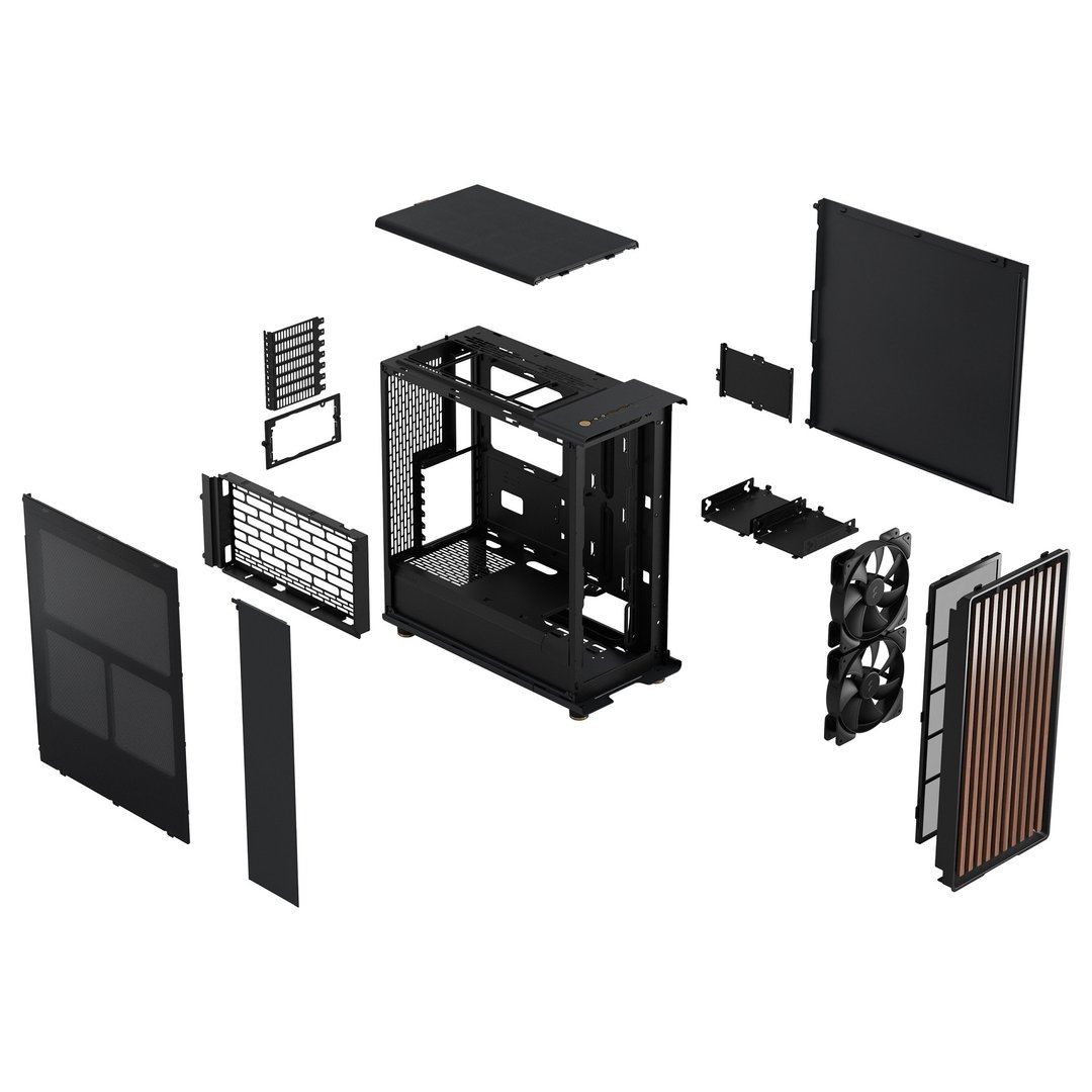 Fractal Design North Case, Charcoal Black, Mid tower - Thumbnail 11