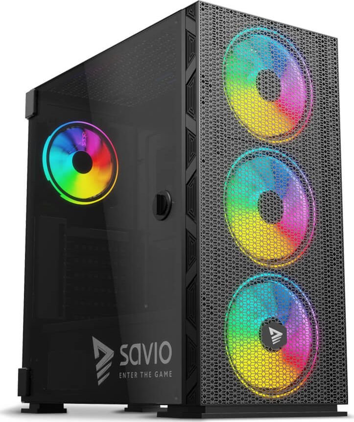Savio Raptor X1 Case, Black - Image 1