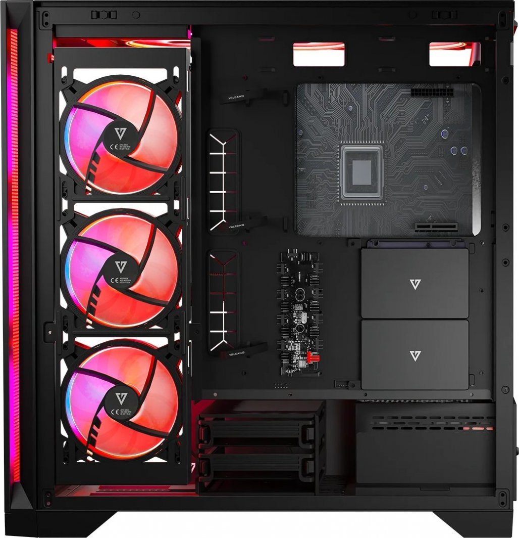Modecom Volcano Expanse S Apex ARGB Case, Black, Midi Tower - Thumbnail 8
