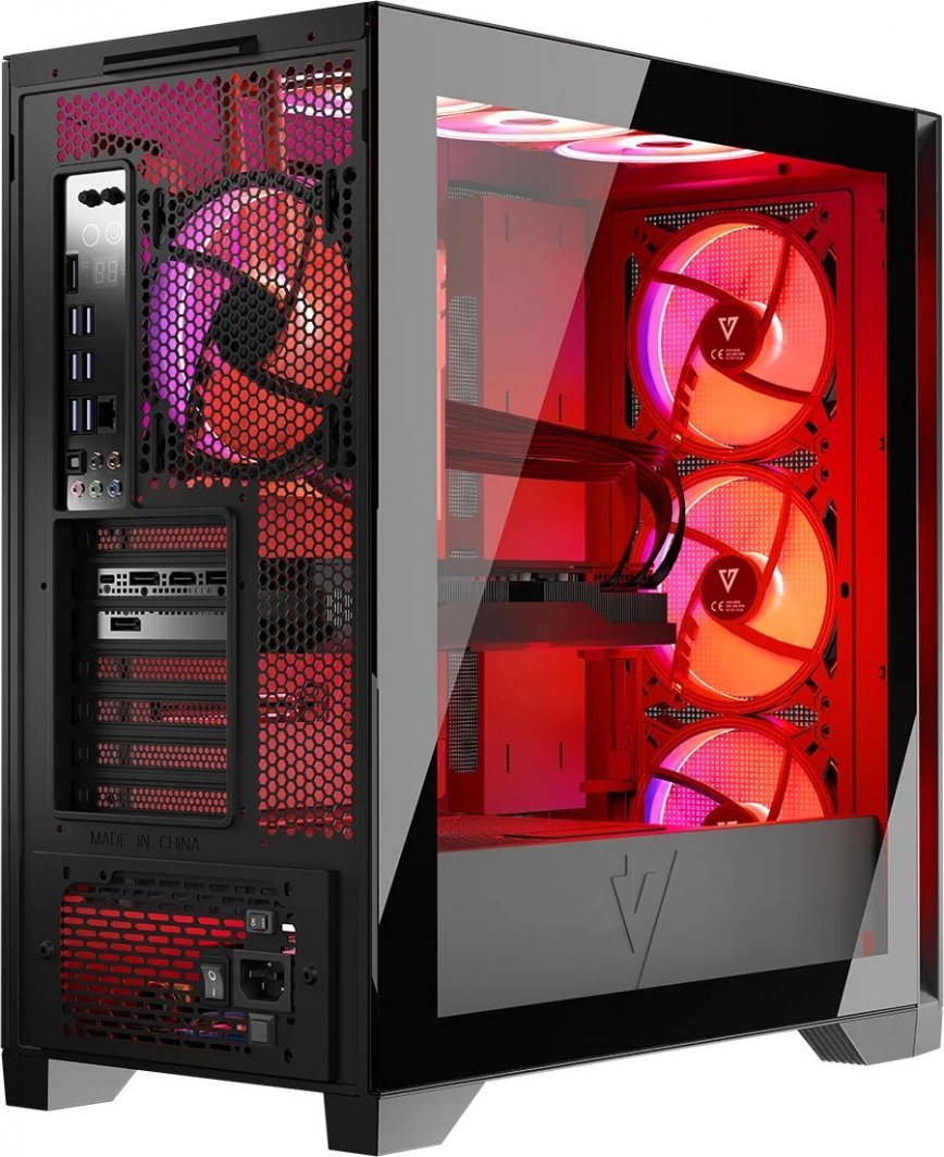 Modecom Volcano Expanse S Apex ARGB Case, Black, Midi Tower - Thumbnail 4