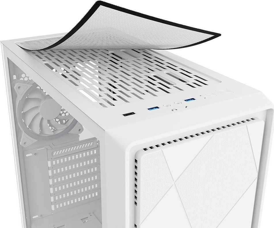 Sharkoon VS8 RGB Case, White, Midi Tower - Thumbnail 8