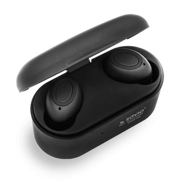 Savio TWS-04 Earphones, Wireless, Black / Graphite - Thumbnail 3