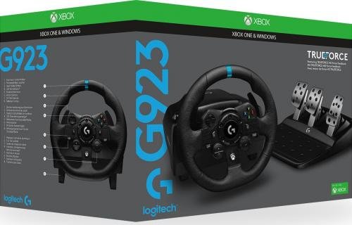 Logitech G923 Racing Wheel and Pedals, Black (941-000158) - Thumbnail 2