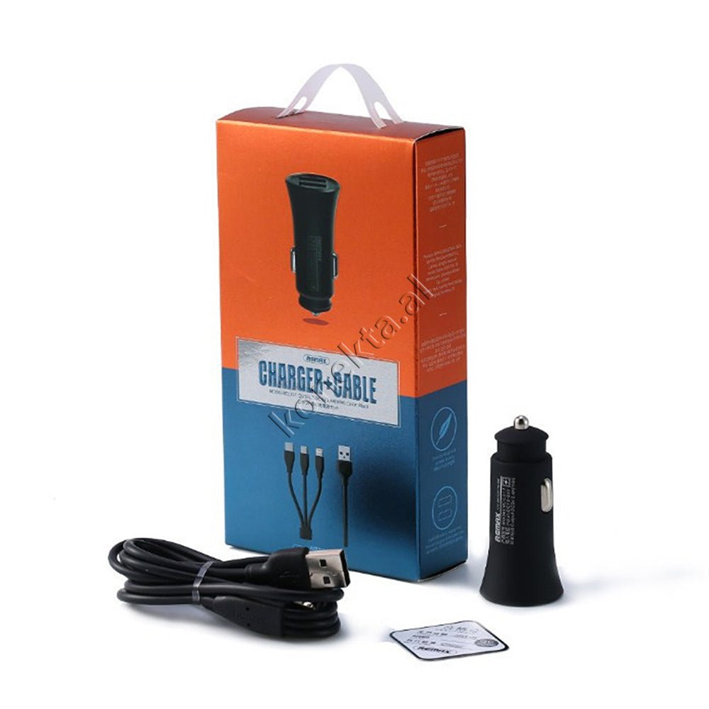 REMAX Adaptor Karikimi 2.4A Me 2 Porta USB + Kabell 3 Ne 1, E Zeze - Thumbnail 2