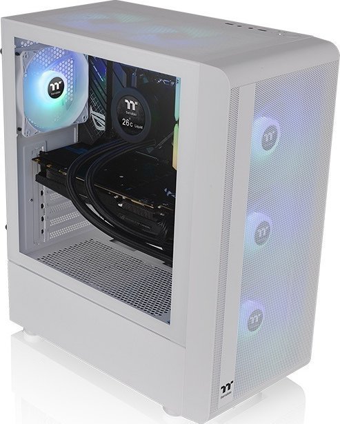 Thermaltake S200 TG ARGB Snow Case, Midi Tower - Thumbnail 5