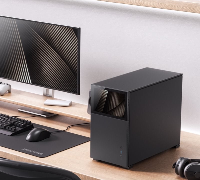 Jonsbo D31 Screen Case, Black, Mini Tower - Thumbnail 4