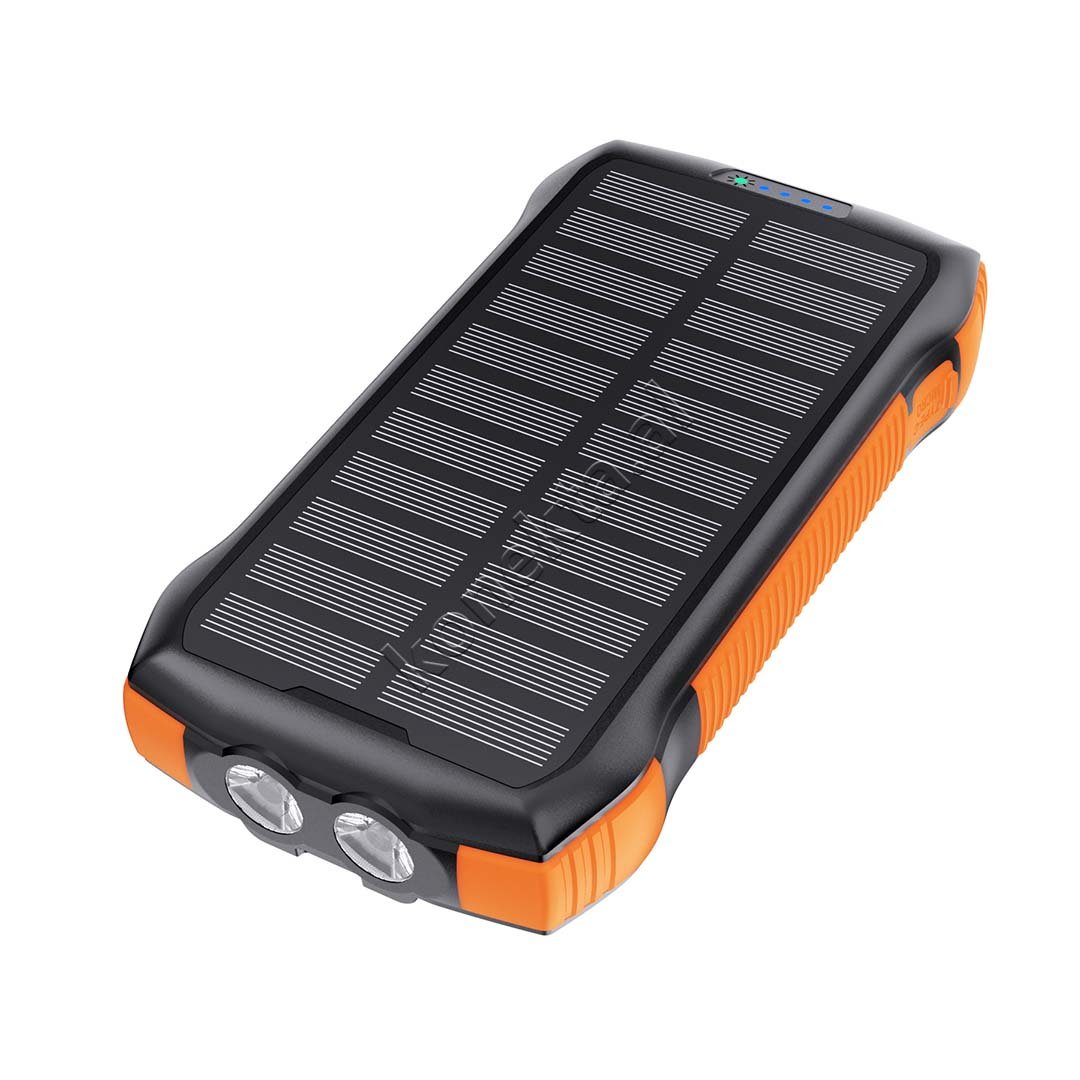 Choetech 20000mAh Solar Panel Power Bank, Black, Orange, White, Blue, Green - Thumbnail 3