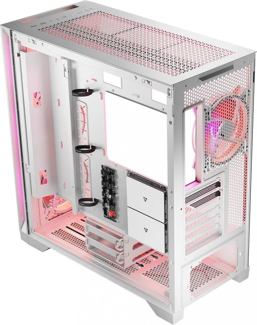 Modecom Volcano Expanse T Apex ARGB Case, White, Midi Tower - Thumbnail 5