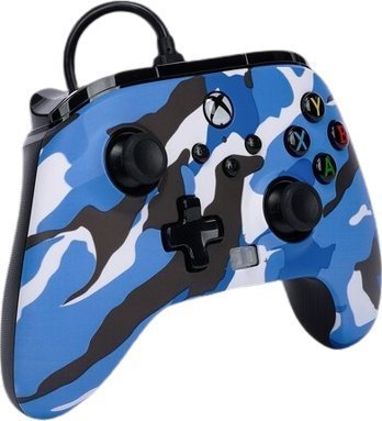 PowerA Xbox Enhanced Camo Controller, Wired, Blue - Thumbnail 2